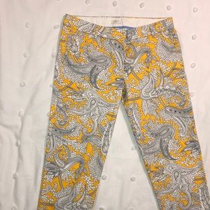 JCrew yellow Patterned Chino